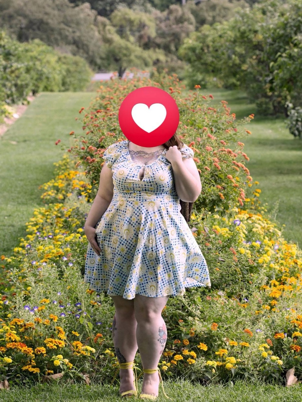 HELL BUNNY DAISY FLORAL GINGHAM DRESS